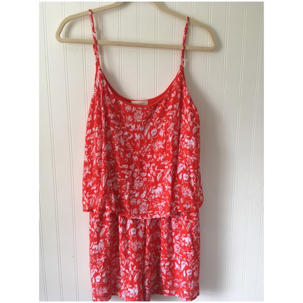 Everly Spaghetti Strap Romper in Floral Print